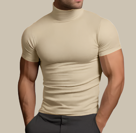 Dwayn™ | Muscle-Fit T-shirt met col kraag