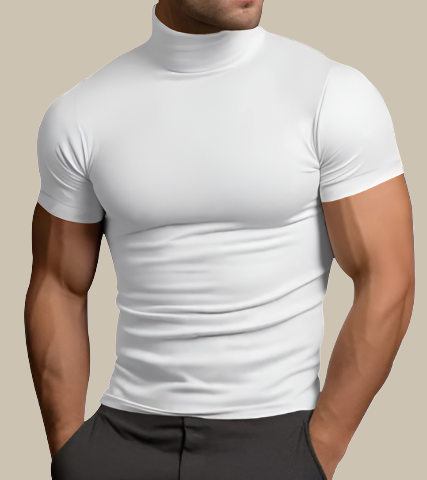 Dwayn™ | Muscle-Fit T-shirt met col kraag